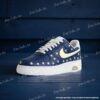 Custom Navy Star Air Force 1 – Hand-Painted Star Pattern AF1 Sneakers