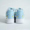 Custom Lemon Pastel Air Force 1, Blue Argyle Pattern Hand-Painted AF1 Sneakers - Image 4