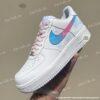 Custom Gradient Air Force 1 – Hand-Painted Blue Pink Pastel Swoosh AF1 Sneakers
