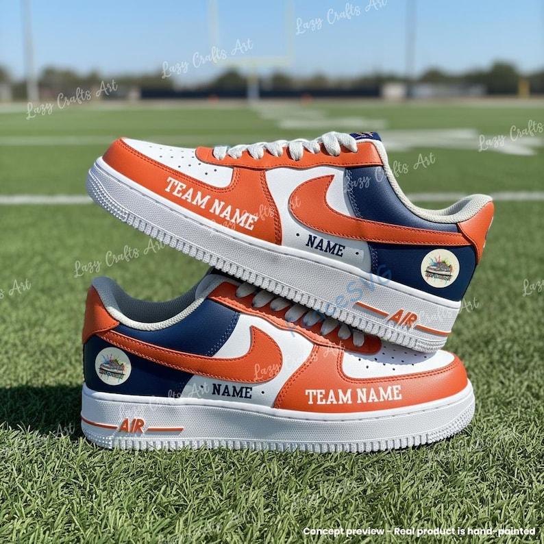 Hand-Painted Chicago Football AF1 Sneakers