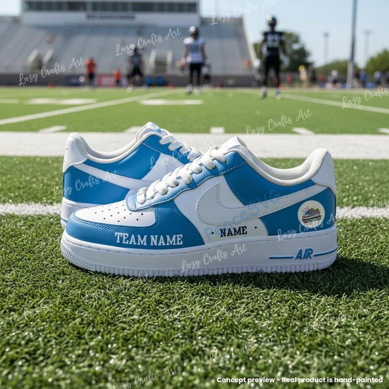 Personalized Detroit Football Air Force 1 Sneakers