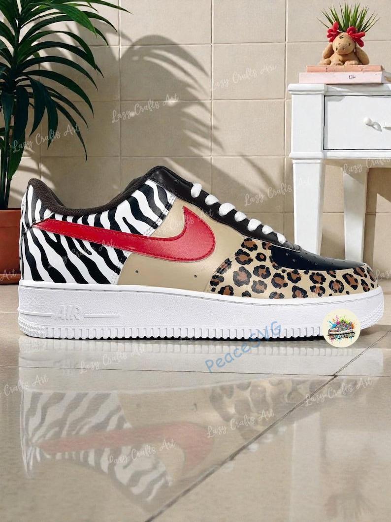 Custom Animal Print Sneakers | Hand-Painted Zebra and Leopard Design