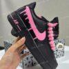 Custom Black Sneakers with Pink Drip | Hand-Painted Braided Laces - Image 2