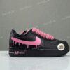 Custom Black Sneakers with Pink Drip | Hand-Painted Braided Laces - Image 6
