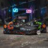 Custom Hand-Painted Black AF1 Sneakers: Graffiti Numbers, "Six Seven" Streetwear Shoes
