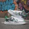 Hand-Painted Green Gray Graffiti AF1 Sneakers: Graffiti Streetwear Air Force 1 Shoes - Image 2