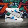 Custom Hand-Painted BMW Blue Drip Air Force 1 Sneakers: Personalized Luxury Car AF1 Shoes - Image 2