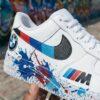 Personalized BMW Splatter Air Force 1 Sneakers: Hand-Painted Luxury Car AF1 Shoes - Image 3