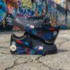 Personalized BMW Splatter Air Force 1 Sneakers: Hand Painted BMW Black AF1 Shoes
