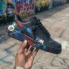 Personalized BMW Splatter Air Force 1 Sneakers: Hand Painted BMW Black AF1 Shoes - Image 4