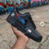 Personalized BMW Black Air Force 1 Sneakers: Hand Painted BMW AF1 Shoes - Image 4