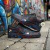 Hand Painted BMW Splatter Air Force 1 Sneakers: Personalized BMW Black AF1 Shoes - Image 2