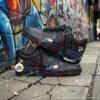Hand Painted BMW Splatter Air Force 1 Sneakers: Personalized BMW Black AF1 Shoes