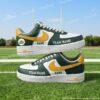 Hand-Painted Green Bay Football Air Force 1 Sneakers, Custom Packer Shoes