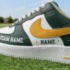 Hand-Painted Green Bay Football Air Force 1 Sneakers, Custom Packer Shoes - Image 3