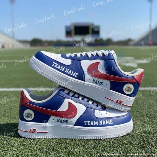 Personalized Giants Air Force 1 Sneakers, Hand-Painted Football Fan Shoes