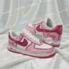 Custom Hand-Painted Pink AF1 Sneakers – Valentine Comic Shoes, Personalized - Image 2