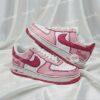 Custom Hand-Painted Pink AF1 Sneakers – Valentine Comic Shoes, Personalized