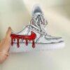 Custom Hand-Painted Air Force 1 Comic Shoes: Red Pop Art AF1 Sneakers - Image 3