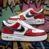 Hand-painted Atlanta Football Air Force 1, Custom Football Team AF1 Sneakers - Image 3