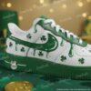 Custom Hand-Painted Drip Air Force 1 Sneakers: Personalized Shamrock AF1 Shoes - Image 4