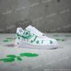 Custom Hand-painted Green Drip Air Force 1 Sneakers: Hand-Painted Irish Clover Streetwear Shoes - Image 2