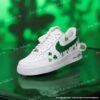 Custom Green Drip Clover Air Force 1 – Hand-Painted ST Patrick's Day AF1 Sneakers - Image 2
