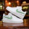 Personalized Custom Green Drip Clover Air Force 1, Hand-Painted ST Patrick's Day AF1 Sneakers, Clean Irish Style Hand-Painted Shoes - Image 2