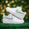 Personalized Custom Green Drip Clover Air Force 1, Hand-Painted ST Patrick's Day AF1 Sneakers, Clean Irish Style Hand-Painted Shoes