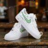 Personalized Custom Green Drip Clover Air Force 1, Hand-Painted ST Patrick's Day AF1 Sneakers, Clean Irish Style Hand-Painted Shoes - Image 3