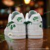 Personalized Custom Green Drip Clover Air Force 1, Hand-Painted ST Patrick's Day AF1 Sneakers - Image 4