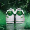 Hand-painted Green Drip Air Force 1 Sneakers: Custom Irish Clover Streetwear AF1 Shoes - Image 4