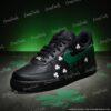 Custom Green Drip Black AF1 Shoes, Black Green Custom Air Force 1 Sneakers, Hand Painted Patrick's Day AF1 Shoes - Image 4