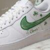 Custom Hand-painted Clover Air Force 1 Sneakers: Hand-Painted Patrick's Day Streetwear Shoes - Image 4