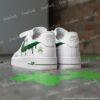 Hand-painted Green Drip Air Force 1 Sneakers: Custom Irish Clover AF1 Shoes - Image 4