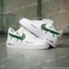 Hand-painted Green Drip Air Force 1 Sneakers: Custom Irish Clover AF1 Shoes - Image 2