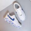 Custom Air Force 1 Blue Drip Sneakers: Hand-Painted Splatter AF1 Shoes - Image 4