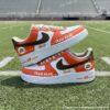 Hand-Painted Cleveland Football Air Force 1, Custom Browns Football Fan AF1 Sneaker, Adult /Toddler Kids