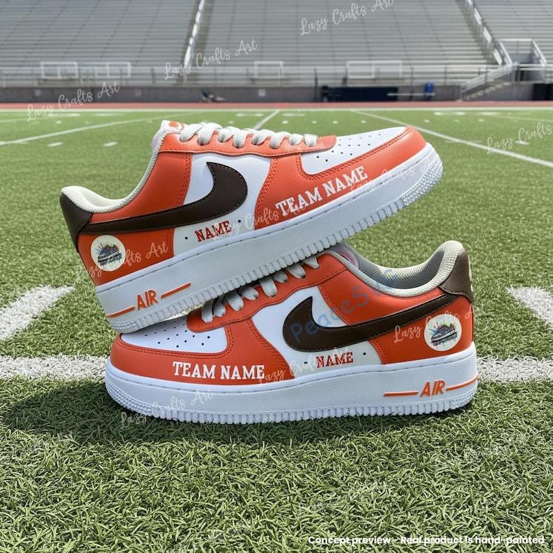 Hand-Painted Cleveland Football Air Force 1