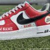 Custom Kansas City Football Air Force 1, Hand-Painted Chiefs Football Fan AF1 Sneaker, Adult /Toddler Kids - Image 2