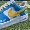 Personlized Los Angeles Football Air Force 1, Hand-Painted Chargers Football Fan AF1 Sneaker, Adult /Toddler Kids - Image 2