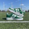 Custom New York Football Air Force 1, Hand-Painted Jets Football Fan AF1 Sneaker, Adult /Toddler Kids