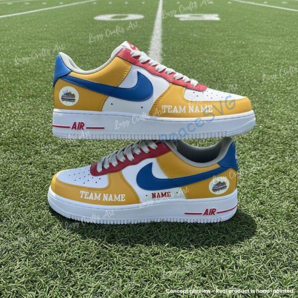 Custom Pittsburgh Football Air Force 1, Hand-Painted Steelers Football Fan AF1 Sneaker, Adult /Toddler Kids