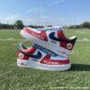 Custom Tennessee Football Air Force 1, Hand-Painted Titans Football Fan AF1 Sneaker, Adult /Toddler Kids - Image 3