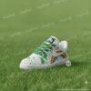 Custom Hand-painted Rainbow Lucky AF1 – Green Splatter Air Force 1 Sneakers, St Patrick’s Day Custom Shoes - Image 3
