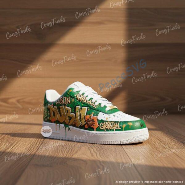 Alternative view of Personalized Graffiti Air Force 1 Sneakers: Custom Name Hand-Painted AF1 Sneakers