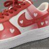 Hand-Painted Valentine Couple Air Force 1: Custom Heart AF1 Sneakers - Image 3