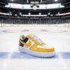 Personalized Hand-Painted Buston Hockey Air Force 1, Custom Bruins Hockey Fan AF1 Sneaker, Adult /Toddler Kids - Image 2