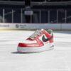Personalized Custom Carolina Hockey Air Force 1, Hand-Painted Hurricanes Hockey Fan AF1 Sneaker, Adult /Toddler Kids - Image 2