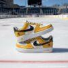 Personalized Custom Chicago Hockey Air Force 1, Hand-Painted Blackhawks Hockey Fan AF1 Sneaker, Adult /Toddler Kids